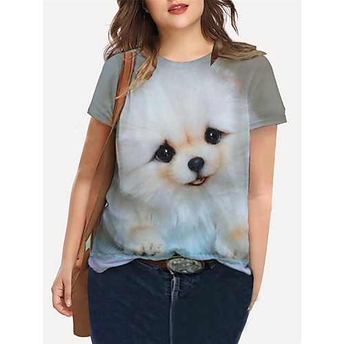 Women's Plus Size Print Dog Graphic Animal T shirt Large Size Crewneck Short Sleeve Basic Tops XL XXL 3XL White Big Size
Women's Plus Size Print Dog Graphic Animal T shirt Large Size Crewneck Short Sleeve Basic Tops XL XXL 3XL White Big Size