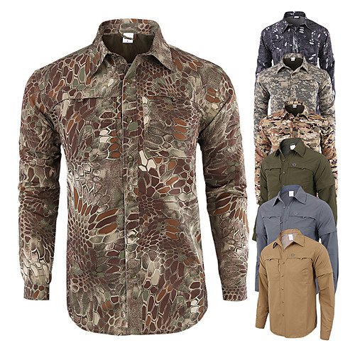 Men's Hiking Tee shirt Hunting T-shirt Military Tactical Shirt Outdoor Waterproof Breathable Quick Dry Anti-Mosquito Fall Spring Summer Camo Top Polyester Long Sleeve Camping / Hiking Hunting Fishing
Men's Hiking Tee shirt Hunting T-shirt Military Tactical Shirt Outdoor Waterproof Breathable Quick Dry Anti-Mosquito Fall Spring Summer Camo Top Polyester Long Sleeve Camping / Hiking Hunting Fishing