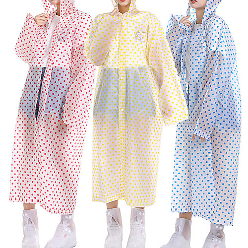 Women's Men's Rain Poncho Waterproof Hiking Jacket Rain Jacket Outdoor Polka Dot Waterproof Lightweight Windproof Breathable Raincoat Poncho Top Fishing Climbing Beach Yellow Red Blue / Quick Dry
Women's Men's Rain Poncho Waterproof Hiking Jacket Rain Jacket Outdoor Polka Dot Waterproof Lightweight Windproof Breathable Raincoat Poncho Top Fishing Climbing Beach Yellow Red Blue / Quick Dry