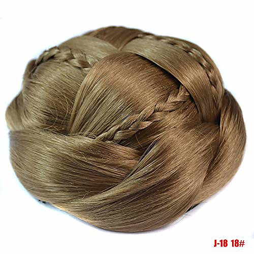 

exquisite braided chignon multi-tiered braids synthetic hair bun pad the most stunning proms natural hairpiece p16/613