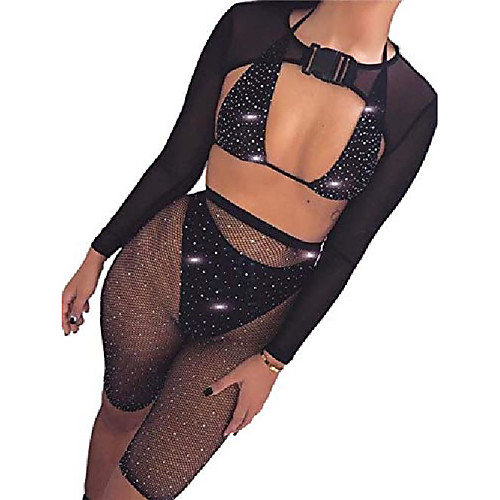 sparkly sequins bikini sets rhinestone crystal sexy swimwear beach bra suit nightclub party festival body accessories jewelry for women and girls (black)
sparkly sequins bikini sets rhinestone crystal sexy swimwear beach bra suit nightclub party festival body accessories jewelry for women and girls (black)