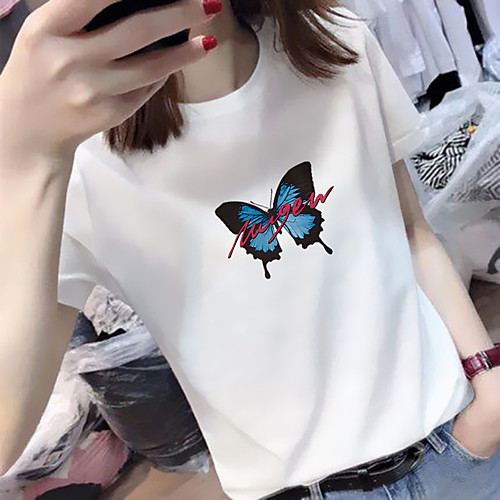 Women's Tee / T-shirt Pure Color Crew Neck Spandex Butterfly Sport Athleisure Top Short Sleeves Breathable Soft Comfortable Everyday Use Casual Daily Outdoor
Women's Tee / T-shirt Pure Color Crew Neck Spandex Butterfly Sport Athleisure Top Short Sleeves Breathable Soft Comfortable Everyday Use Casual Daily Outdoor