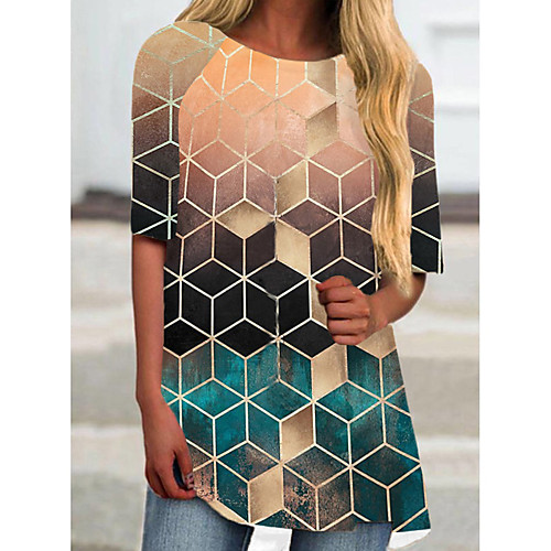 Women's T Shirt Dress Tee Dress Short Mini Dress Blue Khaki Short Sleeve Print Print Spring Summer Round Neck Casual 3D Print S M L XL XXL 3XL
Women's T Shirt Dress Tee Dress Short Mini Dress Blue Khaki Short Sleeve Print Print Spring Summer Round Neck Casual 3D Print S M L XL XXL 3XL