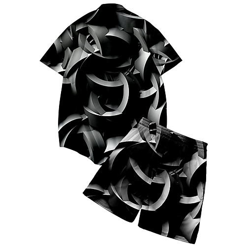 Men's Shirt Suits 3D Print Geometry Button-Down 3D Print Short Sleeve Daily Tops Casual Fashion Breathable Black
Men's Shirt Suits 3D Print Geometry Button-Down 3D Print Short Sleeve Daily Tops Casual Fashion Breathable Black