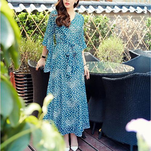 A-Line Empire Boho Holiday Cocktail Party Dress V Neck 3/4 Length Sleeve Ankle Length Chiffon with Ruffles Pattern / Print 2021
A-Line Empire Boho Holiday Cocktail Party Dress V Neck 3/4 Length Sleeve Ankle Length Chiffon with Ruffles Pattern / Print 2021