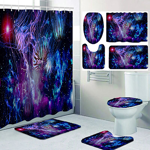 Digital Printing Bathroom Shower Curtain Leisure Toilet Four-piece Set Including Hooks and Cushions
Digital Printing Bathroom Shower Curtain Leisure Toilet Four-piece Set Including Hooks and Cushions