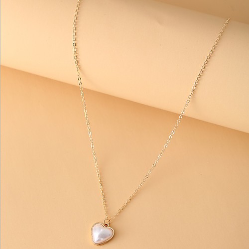 Women's Choker Necklace Necklace Classic Heart Simple European Sweet Imitation Pearl Alloy Gold 40-50 cm Necklace Jewelry 1pc For Party Evening Street Prom Birthday Party Festival
Women's Choker Necklace Necklace Classic Heart Simple European Sweet Imitation Pearl Alloy Gold 40-50 cm Necklace Jewelry 1pc For Party Evening Street Prom Birthday Party Festival