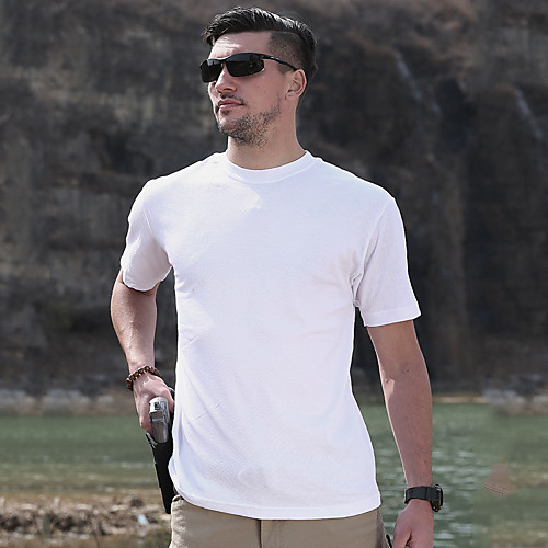 Men's Hunting T-shirt Outdoor Breathable Ventilation Fast Dry Outdoor Summer Solid Colored Polyester White Black Blue
Men's Hunting T-shirt Outdoor Breathable Ventilation Fast Dry Outdoor Summer Solid Colored Polyester White Black Blue