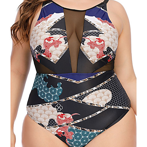 Women's One Piece Monokini Swimsuit Open Back Slim Color Block Geometric Black Plus Size Swimwear Padded Strap Bathing Suits New Fashion Sexy
Women's One Piece Monokini Swimsuit Open Back Slim Color Block Geometric Black Plus Size Swimwear Padded Strap Bathing Suits New Fashion Sexy