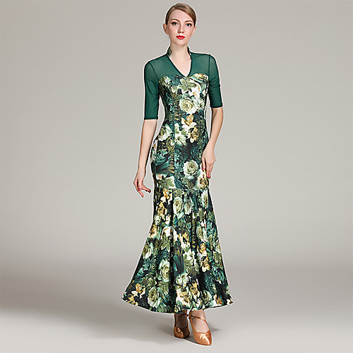 Ballroom Dance Dress Pleats Pattern / Print Women's Training Performance Half Sleeve Natural Elastane
Ballroom Dance Dress Pleats Pattern / Print Women's Training Performance Half Sleeve Natural Elastane