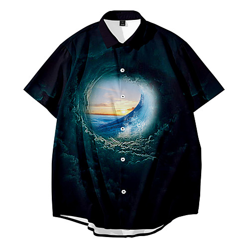 Men's Shirt 3D Print Scenery Button-Down 3D Print Short Sleeve Casual Tops Casual Fashion Breathable Comfortable Black
Men's Shirt 3D Print Scenery Button-Down 3D Print Short Sleeve Casual Tops Casual Fashion Breathable Comfortable Black