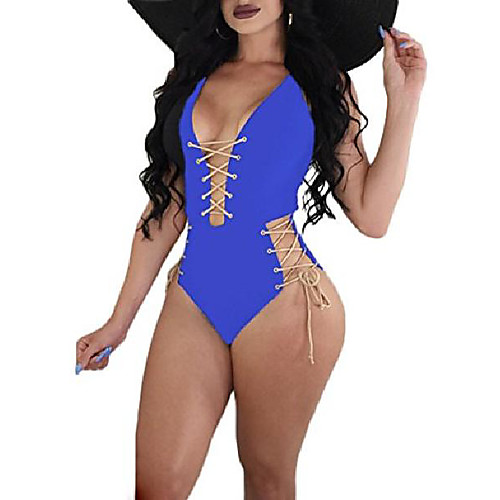 womens sexy lace up one piece bikini criss cross halter neck monokini side tie bathing suit swimwear (blue, s)
womens sexy lace up one piece bikini criss cross halter neck monokini side tie bathing suit swimwear (blue, s)