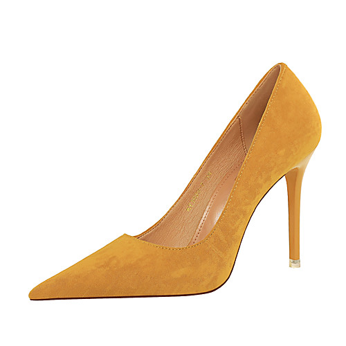 Women's Heels Stiletto Heel Pointed Toe Suede Solid Colored Almond Black Yellow
Women's Heels Stiletto Heel Pointed Toe Suede Solid Colored Almond Black Yellow