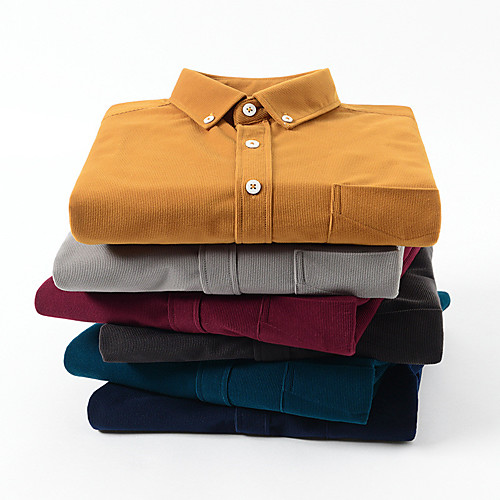 Men's Shirt Solid Colored Button-Down Long Sleeve Casual Tops Business Simple Black Blue Yellow
Men's Shirt Solid Colored Button-Down Long Sleeve Casual Tops Business Simple Black Blue Yellow