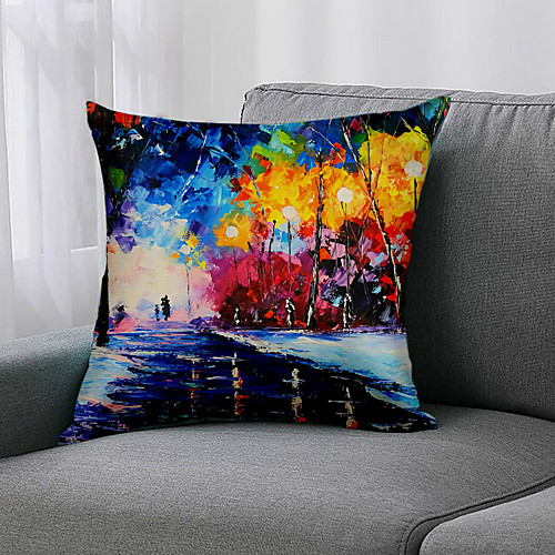 1pc Oil Painting Style Cushion Cover Double Side Print 45x45cm Linen for Sofa Bedroom
1pc Oil Painting Style Cushion Cover Double Side Print 45x45cm Linen for Sofa Bedroom
