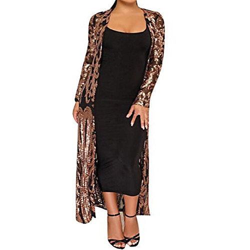 fensajomon womens casual open front sequins see-through long cardigan coat overcoat black l
fensajomon womens casual open front sequins see-through long cardigan coat overcoat black l