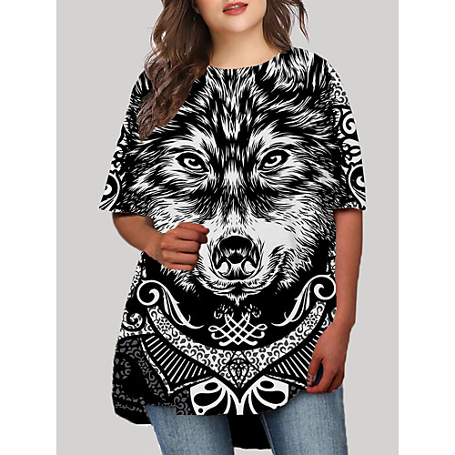 Women's Plus Size Dresses T Shirt Dress Tee Dress Short Mini Dress Half Sleeve Graphic Animal Print Casual Fall Black XL XXL 3XL 4XL 5XL
Women's Plus Size Dresses T Shirt Dress Tee Dress Short Mini Dress Half Sleeve Graphic Animal Print Casual Fall Black XL XXL 3XL 4XL 5XL