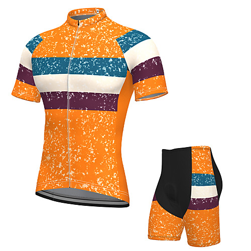Men's Short Sleeve Cycling Jersey with Shorts Spandex Orange Stripes Bike Breathable Quick Dry Sports Stripes Mountain Bike MTB Road Bike Cycling Clothing Apparel / Stretchy / Athletic / Athleisure
Men's Short Sleeve Cycling Jersey with Shorts Spandex Orange Stripes Bike Breathable Quick Dry Sports Stripes Mountain Bike MTB Road Bike Cycling Clothing Apparel / Stretchy / Athletic / Athleisure