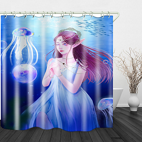 Jellyfish in the sea Print Waterproof Fabric Shower Curtain for Bathroom Home Decor Covered Bathtub Curtains Liner Includes with Hooks
Jellyfish in the sea Print Waterproof Fabric Shower Curtain for Bathroom Home Decor Covered Bathtub Curtains Liner Includes with Hooks