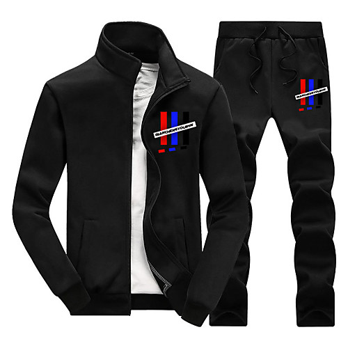 Men's Sweatsuit 2 Piece Set Elastic Waistband Stand Collar Sport Athleisure Clothing Suit Long Sleeve Breathable Soft Comfortable Exercise & Fitness Everyday Use Outdoor Fitness Exercising
Men's Sweatsuit 2 Piece Set Elastic Waistband Stand Collar Sport Athleisure Clothing Suit Long Sleeve Breathable Soft Comfortable Exercise & Fitness Everyday Use Outdoor Fitness Exercising