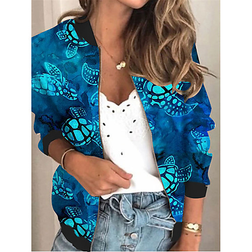 Women's Animal Patterned Print Active Spring & Fall Jacket Regular Daily Long Sleeve Air Layer Fabric Coat Tops Blue
Women's Animal Patterned Print Active Spring & Fall Jacket Regular Daily Long Sleeve Air Layer Fabric Coat Tops Blue