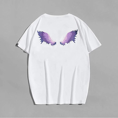 Men's T shirt Hot Stamping Wings Print Short Sleeve Casual Tops 100% Cotton Basic Casual Fashion White
Men's T shirt Hot Stamping Wings Print Short Sleeve Casual Tops 100% Cotton Basic Casual Fashion White