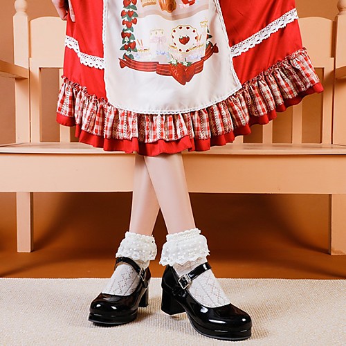 Women's Lolita Shoes Chunky Heel Round Toe Patent Leather Buckle Solid Colored White Black Yellow
Women's Lolita Shoes Chunky Heel Round Toe Patent Leather Buckle Solid Colored White Black Yellow
