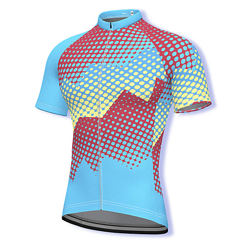 21Grams Men's Short Sleeve Cycling Jersey Spandex Sky Blue Polka Dot Bike Top Mountain Bike MTB Road Bike Cycling Breathable Quick Dry Sports Clothing Apparel / Athleisure
21Grams Men's Short Sleeve Cycling Jersey Spandex Sky Blue Polka Dot Bike Top Mountain Bike MTB Road Bike Cycling Breathable Quick Dry Sports Clothing Apparel / Athleisure