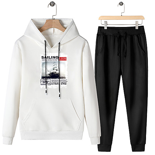 Men's Sweatsuit 2 Piece Set Photo Elastic Waistband Hoodie Sport Athleisure Clothing Suit Long Sleeve Breathable Soft Comfortable Exercise & Fitness Everyday Use Outdoor Fitness Exercising
Men's Sweatsuit 2 Piece Set Photo Elastic Waistband Hoodie Sport Athleisure Clothing Suit Long Sleeve Breathable Soft Comfortable Exercise & Fitness Everyday Use Outdoor Fitness Exercising