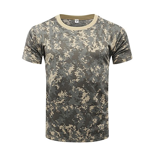 Men's Hunting T-shirt Camo / Camouflage Short Sleeve Outdoor Summer Breathability Wearable Quick Dry Soft Polyester Black Camouflage Dark Green Grey Green
Men's Hunting T-shirt Camo / Camouflage Short Sleeve Outdoor Summer Breathability Wearable Quick Dry Soft Polyester Black Camouflage Dark Green Grey Green