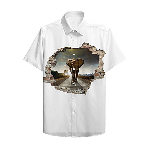 Men's Shirt 3D Print Graphic Prints Elephant Animal Button-Down Print Short Sleeve Daily Tops Casual Designer Big and Tall White
Men's Shirt 3D Print Graphic Prints Elephant Animal Button-Down Print Short Sleeve Daily Tops Casual Designer Big and Tall White