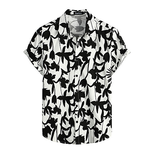 Men's Shirt Floral Short Sleeve Daily Tops 100% Cotton Basic Boho Black / White
Men's Shirt Floral Short Sleeve Daily Tops 100% Cotton Basic Boho Black / White