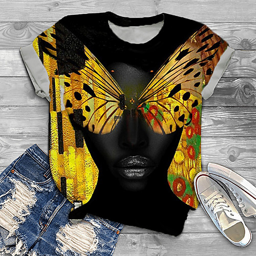 Women's Plus Size Print Graphic Butterfly Animal T shirt Large Size Round Neck Short Sleeve Tops XL XXL 3XL Black Big Size
Women's Plus Size Print Graphic Butterfly Animal T shirt Large Size Round Neck Short Sleeve Tops XL XXL 3XL Black Big Size