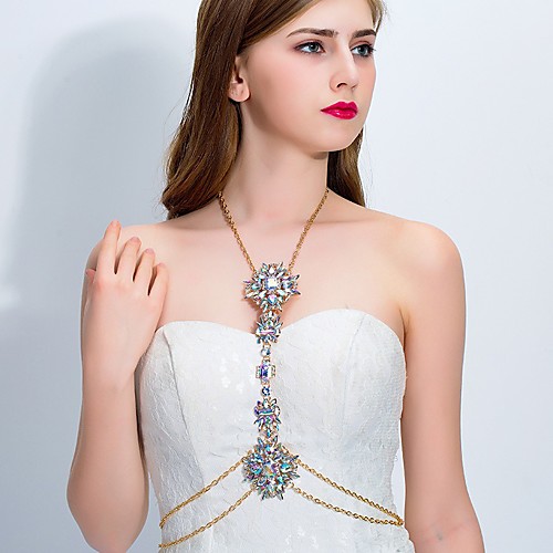 Body Chain Sexy Baroque Women's Body Jewelry For Holiday Date Cross Body Alloy White Gold Rainbow 1 pc
Body Chain Sexy Baroque Women's Body Jewelry For Holiday Date Cross Body Alloy White Gold Rainbow 1 pc