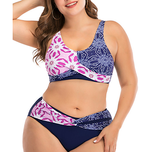 Women's Plus Size Padded Fashion Sexy Bikini 2 Piece Swimsuit Tummy Control Push Up Color Block Strap Swimwear Bathing Suits Blue / Abstract
Women's Plus Size Padded Fashion Sexy Bikini 2 Piece Swimsuit Tummy Control Push Up Color Block Strap Swimwear Bathing Suits Blue / Abstract