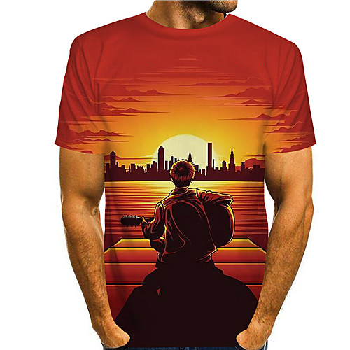 Men's T shirt 3D Print Graphic Prints Landscape 3D Print Short Sleeve Daily Tops Basic Casual Orange
Men's T shirt 3D Print Graphic Prints Landscape 3D Print Short Sleeve Daily Tops Basic Casual Orange