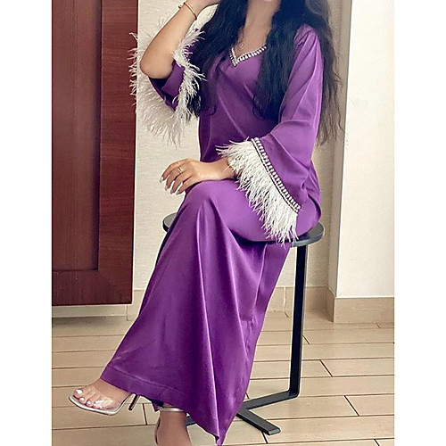 Women's Kaftan Dress Maxi long Dress Purple Long Sleeve Solid Color Patchwork Summer Round Neck Casual 2021 S M L XL XXL
Women's Kaftan Dress Maxi long Dress Purple Long Sleeve Solid Color Patchwork Summer Round Neck Casual 2021 S M L XL XXL