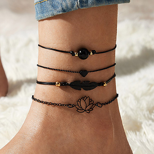 Leg Chain Ethnic Vintage Classic Women's Body Jewelry For Street Masquerade Classic Alloy Heart Black 4pcs
Leg Chain Ethnic Vintage Classic Women's Body Jewelry For Street Masquerade Classic Alloy Heart Black 4pcs