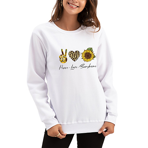 Women's Pullover Sweatshirt Graphic Text Sunflower Print Daily Casual Hoodies Sweatshirts White Black Yellow
Women's Pullover Sweatshirt Graphic Text Sunflower Print Daily Casual Hoodies Sweatshirts White Black Yellow