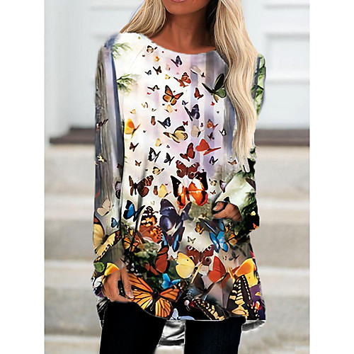 Women's T Shirt Dress Tee Dress Short Mini Dress Rainbow Beige Long Sleeve Color Block Animal Print Fall Spring Round Neck Casual 2021 S M L XL XXL 3XL
Women's T Shirt Dress Tee Dress Short Mini Dress Rainbow Beige Long Sleeve Color Block Animal Print Fall Spring Round Neck Casual 2021 S M L XL XXL 3XL