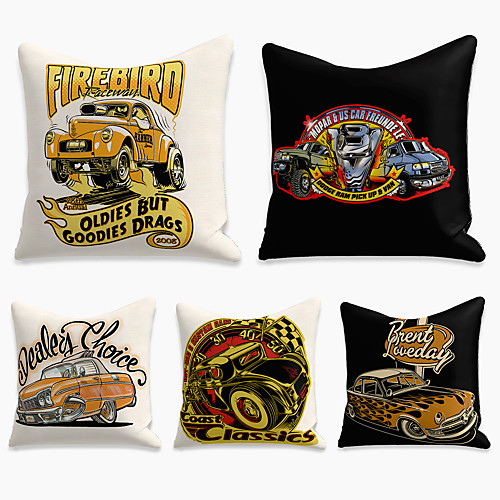 5 pcs Linen Pillow Cover, Cartoon Square Zipper Polyester Traditional Classic
5 pcs Linen Pillow Cover, Cartoon Square Zipper Polyester Traditional Classic