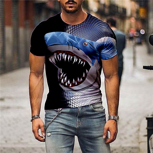 Men's Tees T shirt 3D Print Graphic Prints Shark Animal Print Short Sleeve Daily Tops Casual Designer Big and Tall Black
Men's Tees T shirt 3D Print Graphic Prints Shark Animal Print Short Sleeve Daily Tops Casual Designer Big and Tall Black