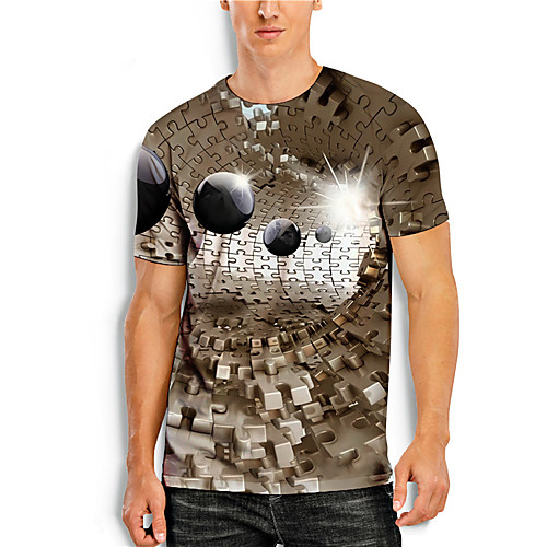 Men's T shirt 3D Print Graphic Graphic Prints 3D Print Short Sleeve Daily Tops Basic Casual Brown
Men's T shirt 3D Print Graphic Graphic Prints 3D Print Short Sleeve Daily Tops Basic Casual Brown