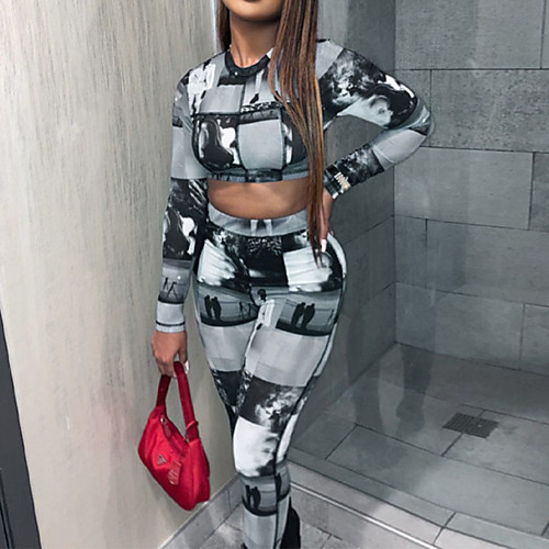 Women's Sweatsuit 2 Piece Crop Top Crew Neck Spandex Sport Athleisure Clothing Suit Short Sleeves Breathable Soft Comfortable Running Everyday Use Street Casual Daily Outdoor
Women's Sweatsuit 2 Piece Crop Top Crew Neck Spandex Sport Athleisure Clothing Suit Short Sleeves Breathable Soft Comfortable Running Everyday Use Street Casual Daily Outdoor