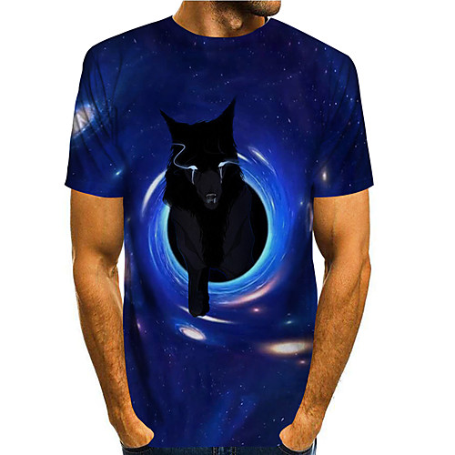 Men's T shirt 3D Print Graphic Animal 3D Print Short Sleeve Daily Tops Basic Casual Blue
Men's T shirt 3D Print Graphic Animal 3D Print Short Sleeve Daily Tops Basic Casual Blue