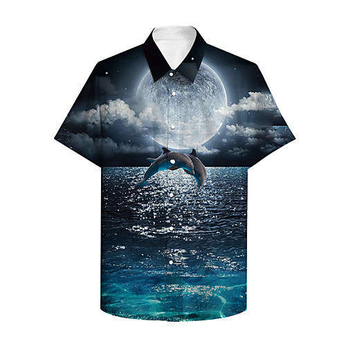 Men's Shirt 3D Print Graphic Prints Fish Animal Button-Down Print Short Sleeve Daily Tops Casual Designer Big and Tall Blue
Men's Shirt 3D Print Graphic Prints Fish Animal Button-Down Print Short Sleeve Daily Tops Casual Designer Big and Tall Blue