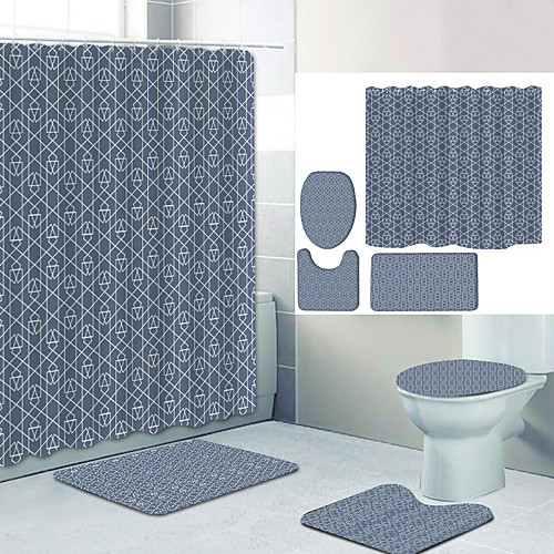 Simple Series 20 Digital Printing Four-piece Set Shower Curtains and Hooks Modern Polyester Machine Made Waterproof Bathroom
Simple Series 20 Digital Printing Four-piece Set Shower Curtains and Hooks Modern Polyester Machine Made Waterproof Bathroom