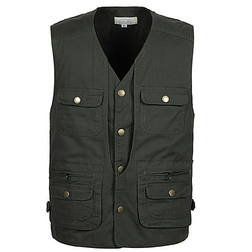 Men's Hiking Vest / Gilet Fishing Vest Military Tactical Vest Sleeveless Vest / Gilet Jacket Top Outdoor Lightweight Breathable Quick Dry Sweat wicking Spring Summer Cotton Solid Color Army Green
Men's Hiking Vest / Gilet Fishing Vest Military Tactical Vest Sleeveless Vest / Gilet Jacket Top Outdoor Lightweight Breathable Quick Dry Sweat wicking Spring Summer Cotton Solid Color Army Green