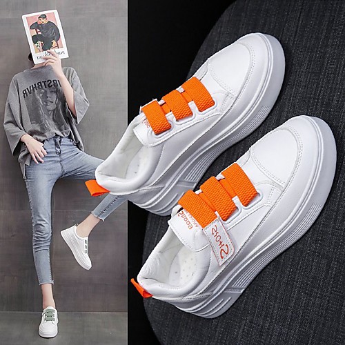 Women's Trainers Athletic Shoes Flat Heel Round Toe PU Buckle Solid Colored Orange Green Gray
Women's Trainers Athletic Shoes Flat Heel Round Toe PU Buckle Solid Colored Orange Green Gray
