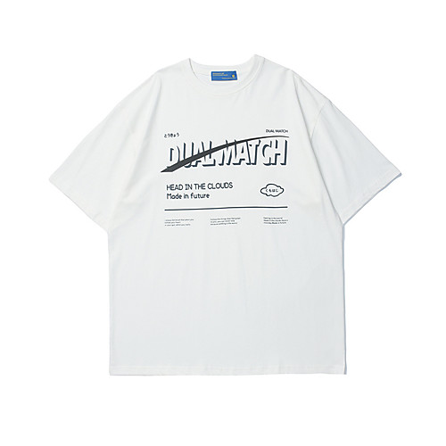 Men's T shirt Hot Stamping Graphic Prints Letter Print Short Sleeve Casual Tops 100% Cotton Basic Casual Fashion White Black
Men's T shirt Hot Stamping Graphic Prints Letter Print Short Sleeve Casual Tops 100% Cotton Basic Casual Fashion White Black